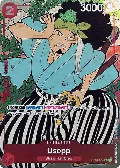 Usopp - OP01-004 - Rare (English Version 1st Anniversary Set) - One Piece Promotion Cards