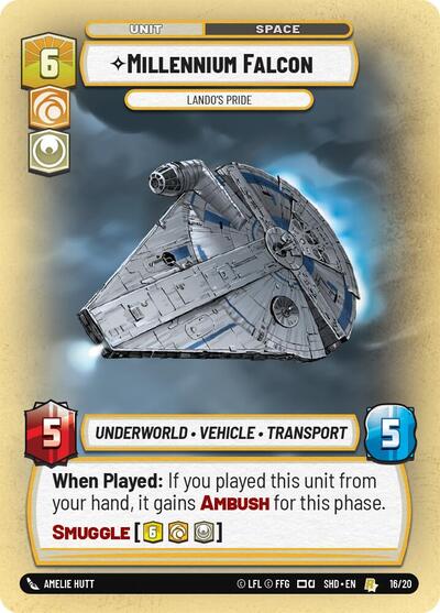 Millennium Falcon - Lando's Pride - 16/20 - Rare - Shadows of the Galaxy: Weekly Play Promos