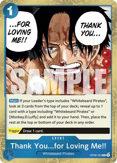 Thank You...for Loving Me!! - OP08-053 - Rare - Two Legends