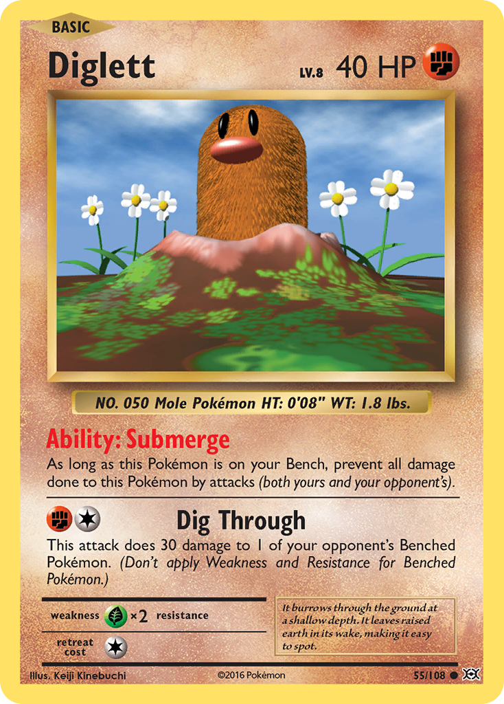 Diglett - 055/108 - Evolutions