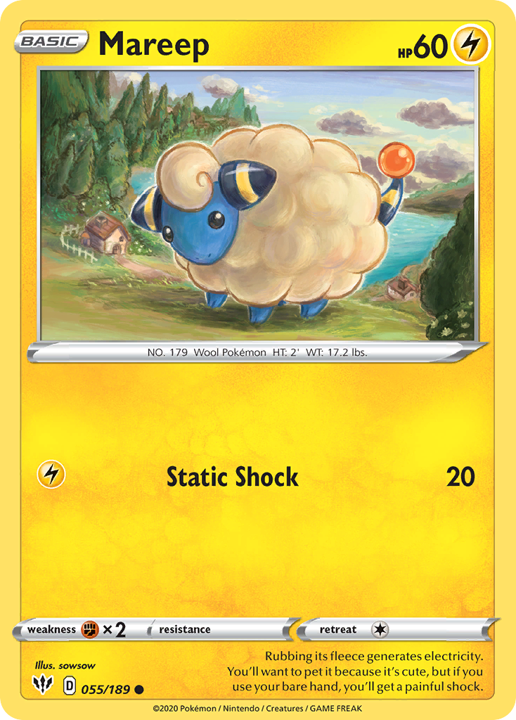 Mareep - 055/189 - Darkness Ablaze