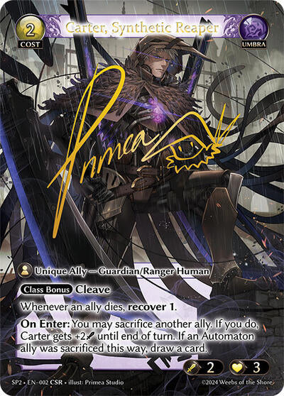 Carter, Synthetic Reaper - 002 - Collector Super Rare - Supporter Pack 2
