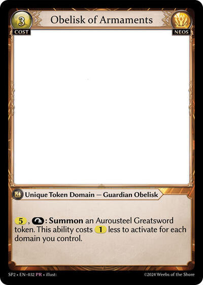 Obelisk of Armaments - 032 - Promo - Supporter Pack 2