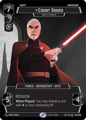 Count Dooku - Darth Tyranus - 001/006 - Rare - 2024 Convention Exclusive