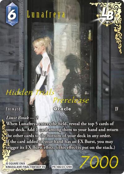 Lunafreya LB - PR-166/23-129H - Hero (Prerelease Promo) - Hidden Trials
