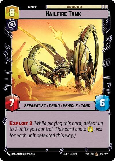 Hailfire Tank - 233/257 - Common - Twilight of the Republic
