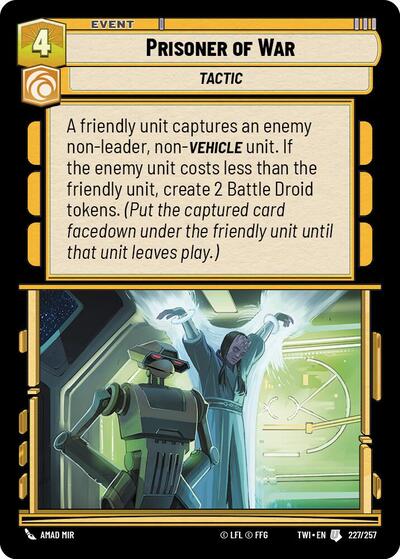 Prisoner of War - 227/257 - Uncommon - Twilight of the Republic