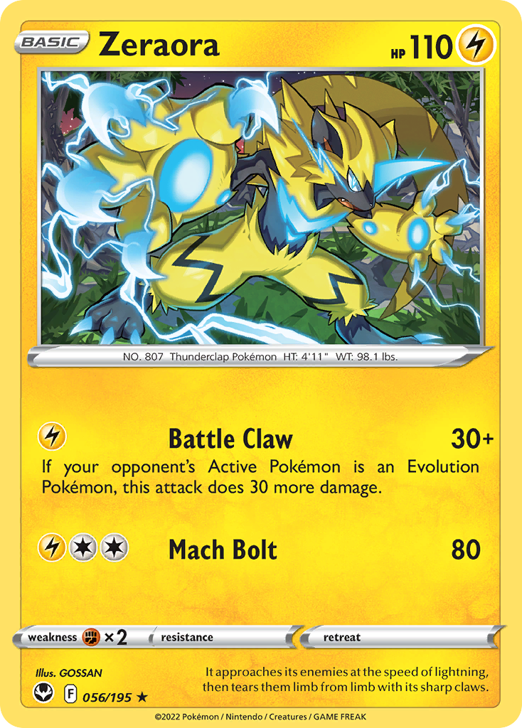 Zeraora - 056/195 - Silver Tempest