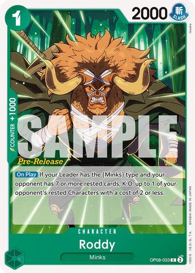 Roddy - OP08-033 - Common - Two Legends Pre-Release Cards