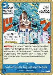 You Can't Take Our King This Early in the Game. - OP08-054 - Common - Two Legends Pre-Release Cards