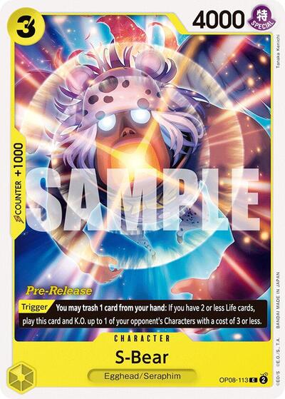 S-Bear - OP08-113 - Common - Two Legends Pre-Release Cards