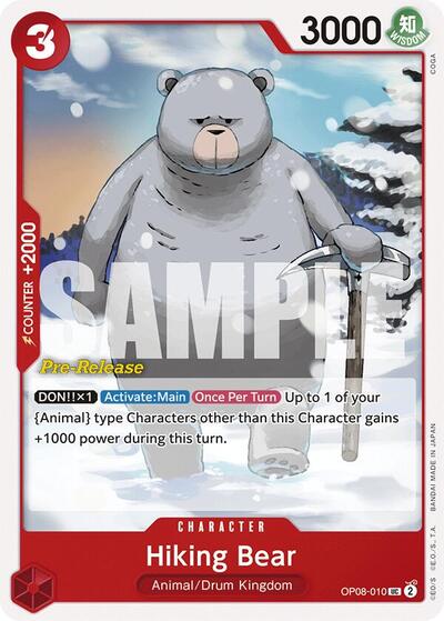 Hiking Bear - OP08-010 - Uncommon - Two Legends Pre-Release Cards
