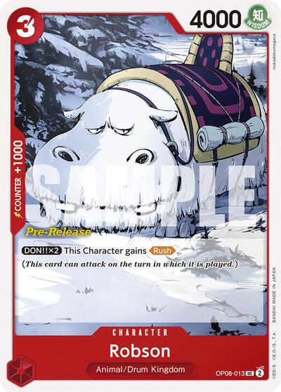 Robson - OP08-013 - Uncommon - Two Legends Pre-Release Cards