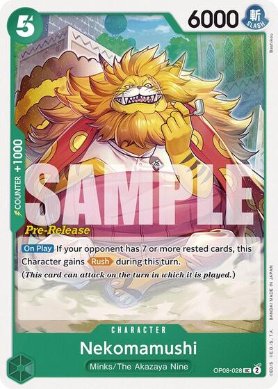 Nekomamushi - OP08-028 - Uncommon - Two Legends Pre-Release Cards