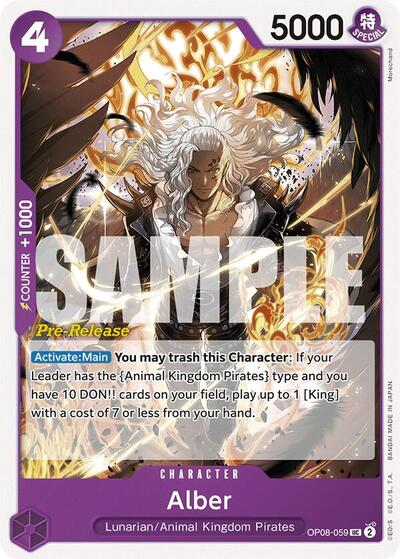 Alber - OP08-059 - Uncommon - Two Legends Pre-Release Cards