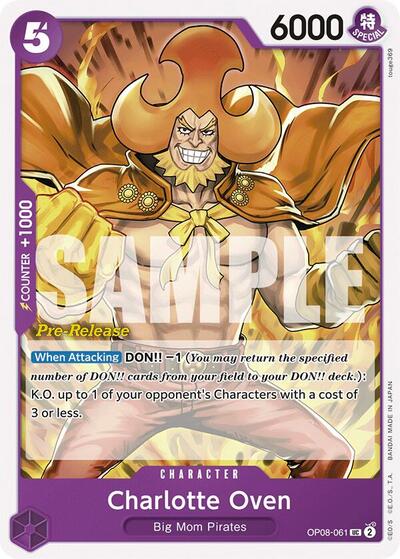 Charlotte Oven - OP08-061 - Uncommon - Two Legends Pre-Release Cards