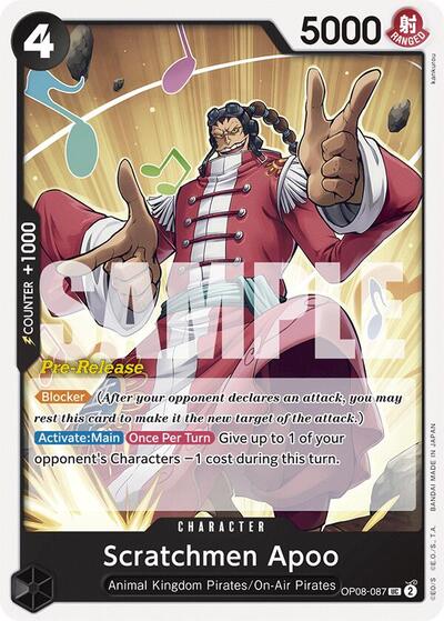 Scratchmen Apoo - OP08-087 - Uncommon - Two Legends Pre-Release Cards