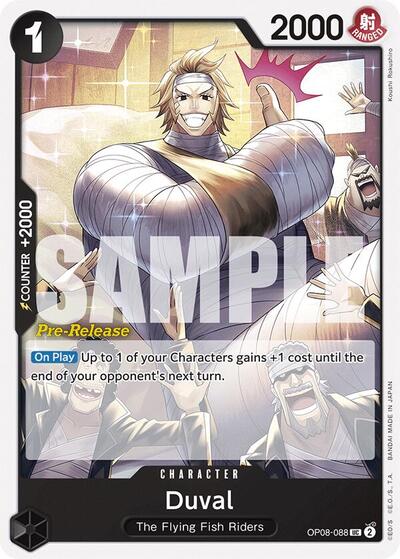 Duval - OP08-088 - Uncommon - Two Legends Pre-Release Cards
