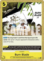 Burn Blade - OP08-117 - Uncommon - Two Legends Pre-Release Cards