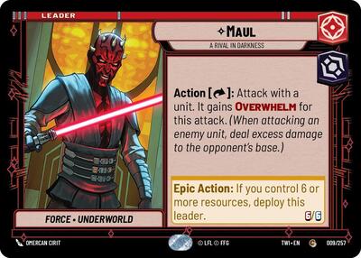 Maul - A Rival in Darkness - 009/257 - Common - Twilight of the Republic