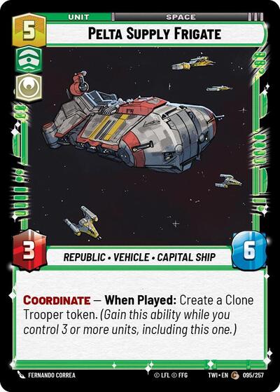Pelta Supply Frigate - 095/257 - Common - Twilight of the Republic