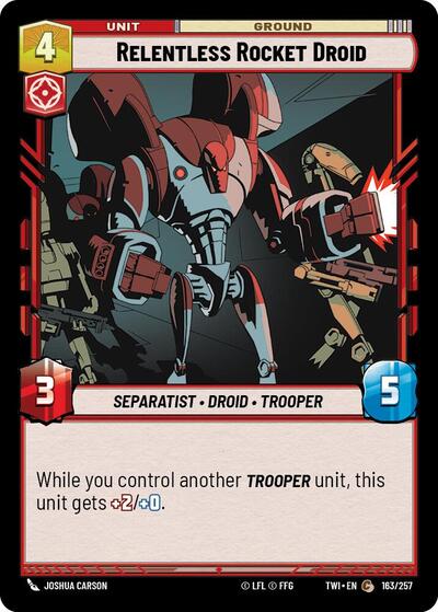 Relentless Rocket Droid - 163/257 - Common - Twilight of the Republic