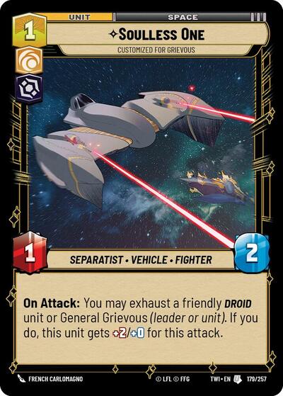 Soulless One - Customized for Grievous - 179/257 - Uncommon - Twilight of the Republic