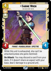 Sabine Wren - You Can Count On Me - 195/257 - Rare - Twilight of the Republic