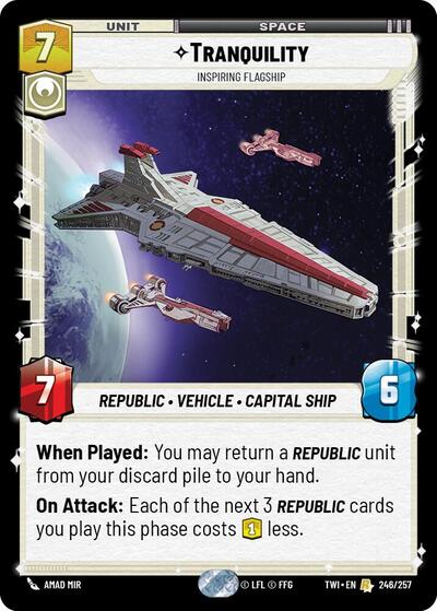Tranquility - Inspiring Flagship - 246/257 - Rare - Twilight of the Republic