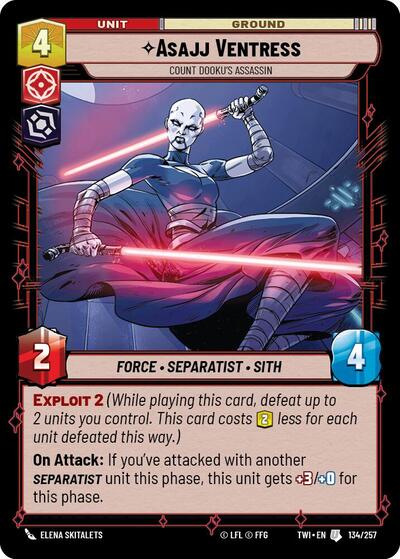 Asajj Ventress - Count Dooku's Assassin - 134/257 - Uncommon - Twilight of the Republic