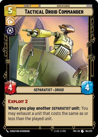 Tactical Droid Commander - 184/257 - Uncommon - Twilight of the Republic