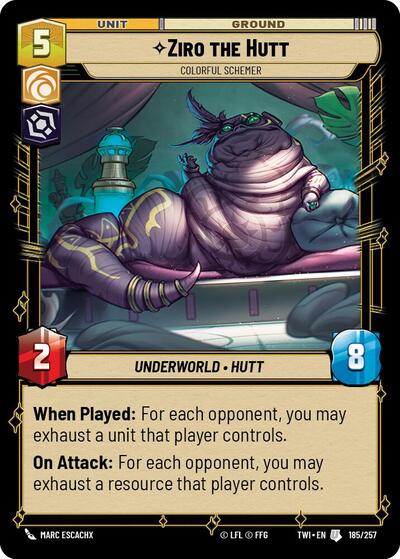 Ziro the Hutt - Colorful Schemer - 185/257 - Uncommon - Twilight of the Republic