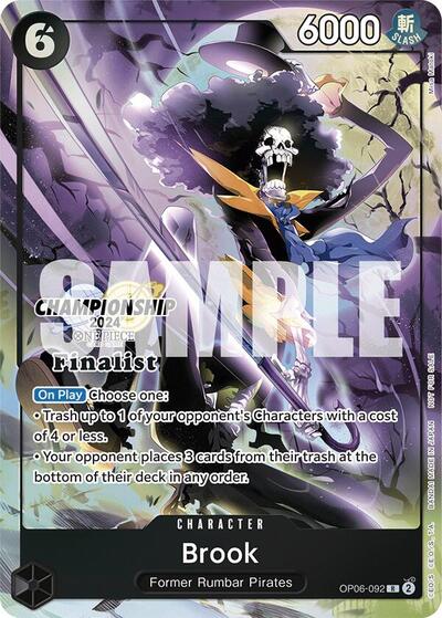 Brook (Championship 2024 Finalist Card Set) - OP06-092 - Rare - One Piece Promotion Cards