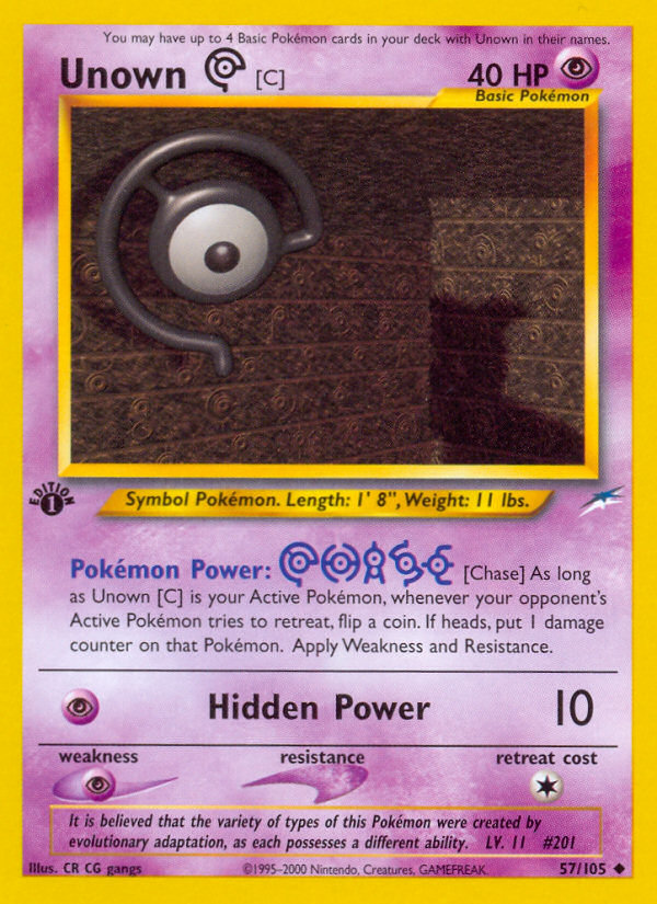 Unown [C] - 057/105 - Neo Destiny