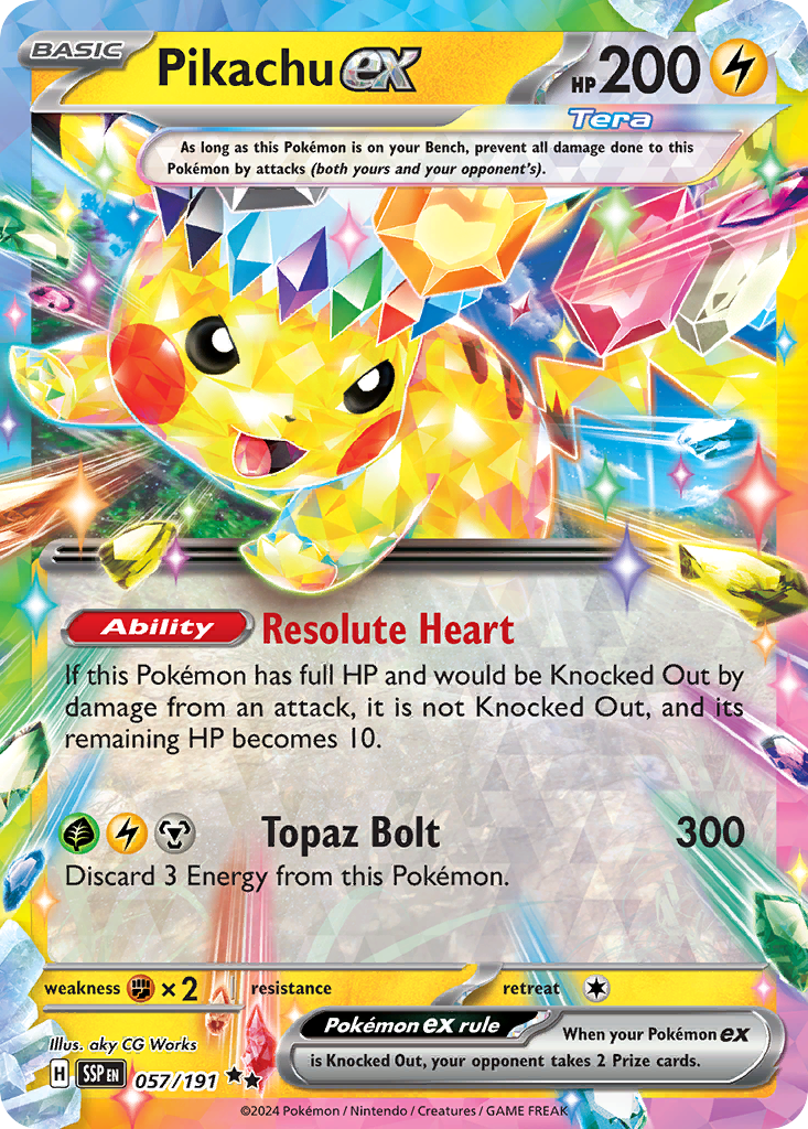 Pikachu ex - 057/191 - Surging Sparks