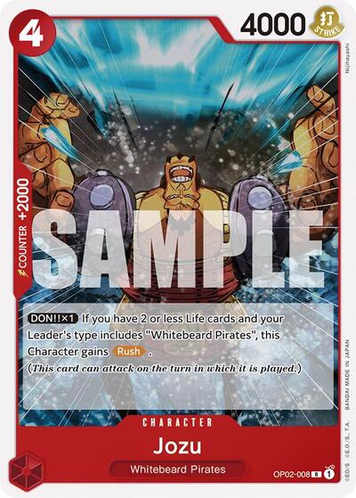 Jozu - OP02-008 - Rare - RED Edward.Newgate