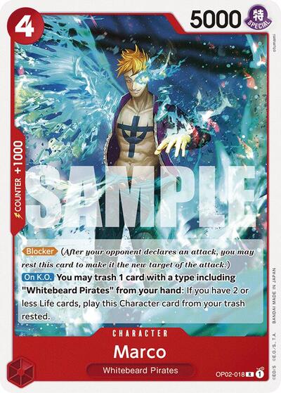 Marco - OP02-018 - Rare - RED Edward.Newgate