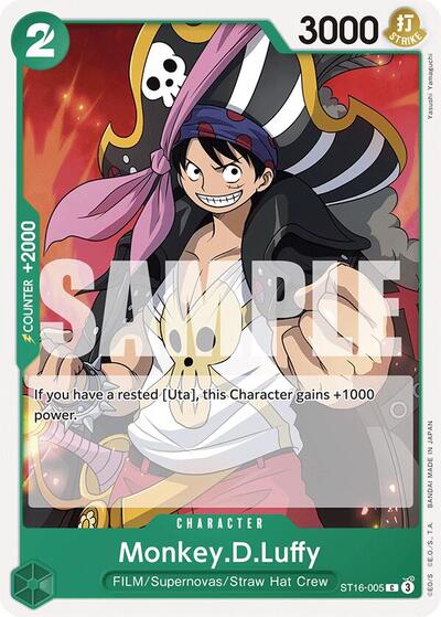 Monkey.D.Luffy - ST16-005 - Common - ST-16: Starter Deck 16 GREEN Uta