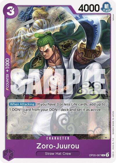 Zoro-Juurou - OP05-067 - Rare - PURPLE Monkey.D.Luffy