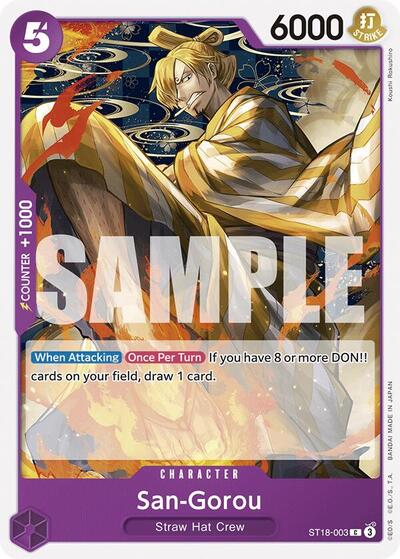 San-Gorou - ST18-003 - Common - PURPLE Monkey.D.Luffy