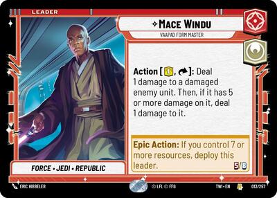 Mace Windu - Vaapad Form Master - 013/257 - Rare - Twilight of the Republic
