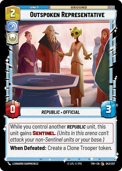 Outspoken Representative - 043/257 - Common - Twilight of the Republic
