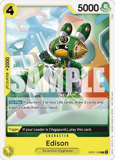 Edison (Tournament Pack 2024 Oct.-Dec.) - OP07-100 - Common - One Piece Promotion Cards