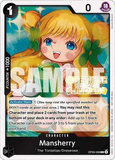 Mansherry (Judge Pack Vol. 4) - OP05-088 - Rare - One Piece Promotion Cards