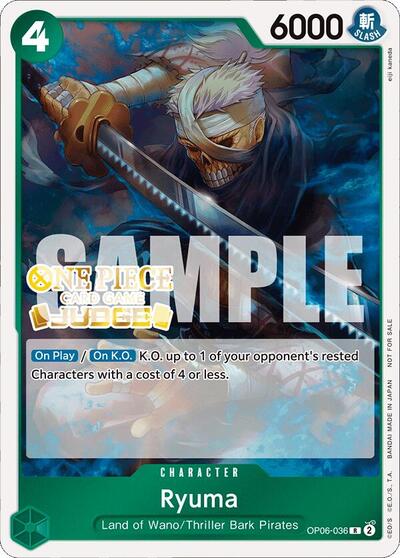 Ryuma (Judge Pack Vol. 4) - OP06-036 - Rare - One Piece Promotion Cards