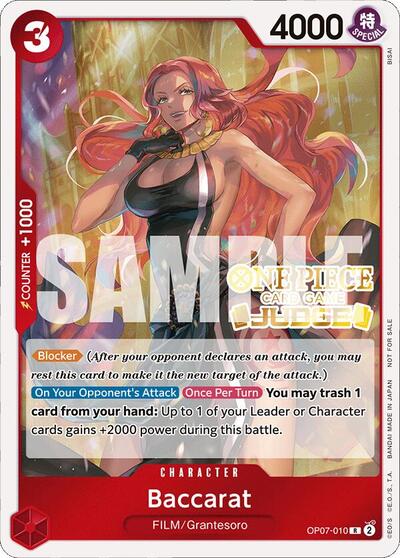 Baccarat (Judge Pack Vol. 4) - OP07-010 - Rare - One Piece Promotion Cards
