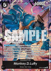 Monkey.D.Luffy (091) (Offline Regional 2024 Vol. 3) [Finalist] - OP07-091 - Rare - One Piece Promotion Cards