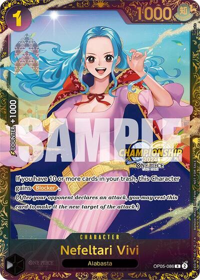 Nefeltari Vivi (October Championship 2024 Store Regionals) - OP05-086 - Rare - One Piece Promotion Cards