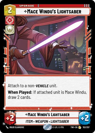 Mace Windu's Lightsaber - 152/257 - Rare - Twilight of the Republic