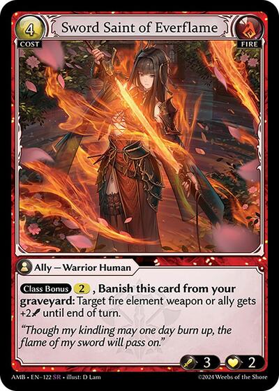 Sword Saint of Everflame - 122 - Super Rare - Mortal Ambition
